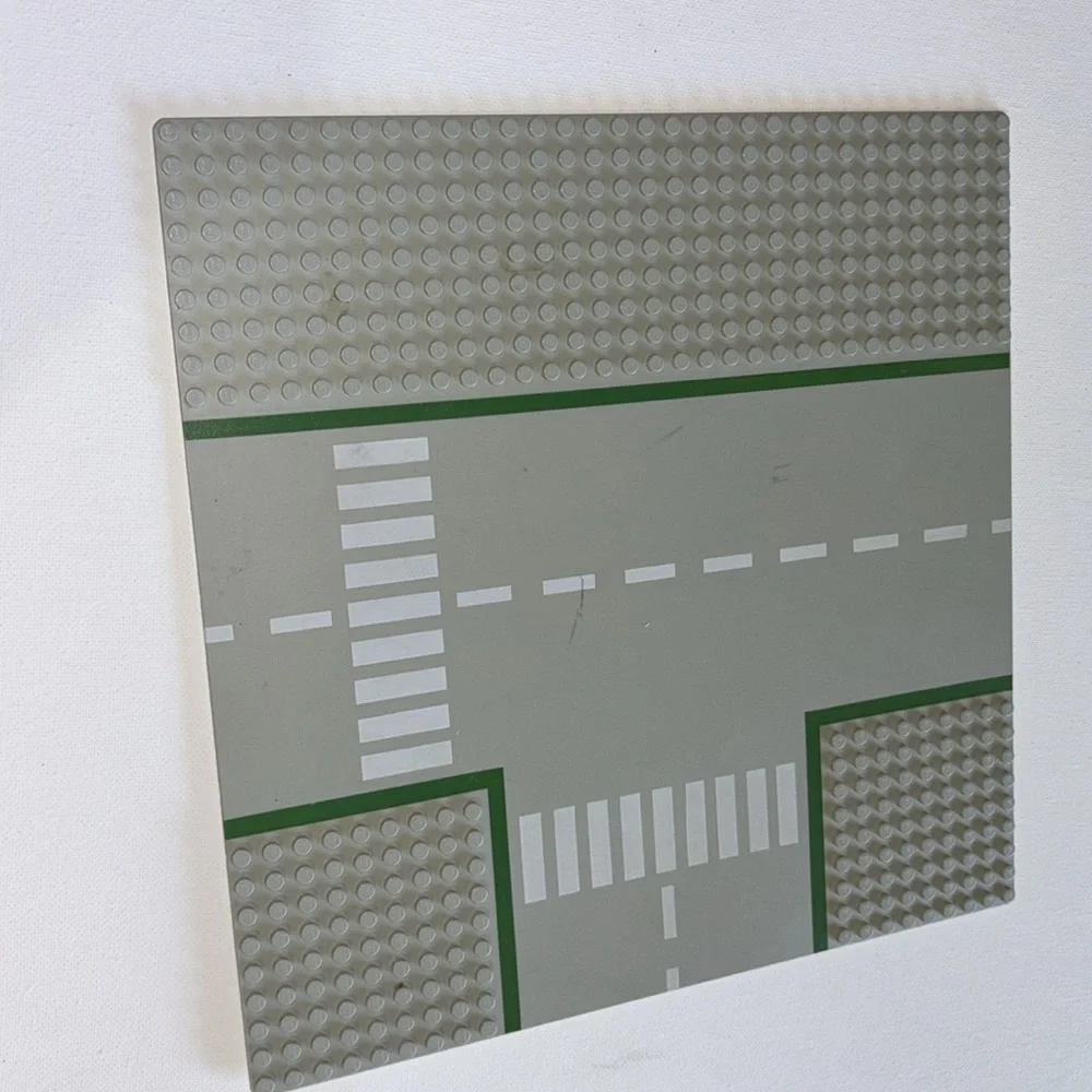LEGO City  Road Base Plates LEGO City Street Gray Curve Crosswalk Straight 1978